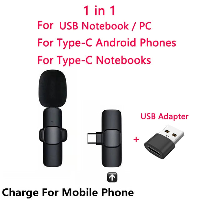 Bluetooth Lavalier Wireless Microphone Filming Pack