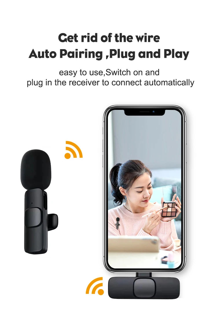 Bluetooth Lavalier Wireless Microphone Filming Pack