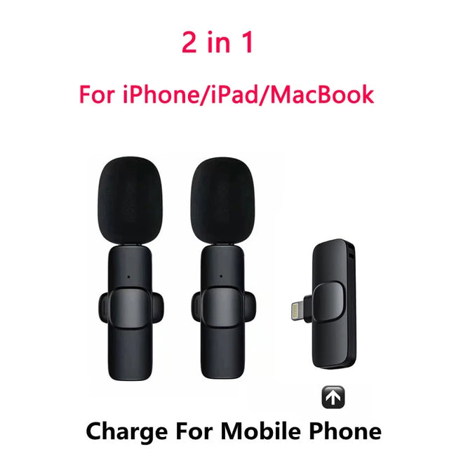 Bluetooth Lavalier Wireless Microphone Filming Pack