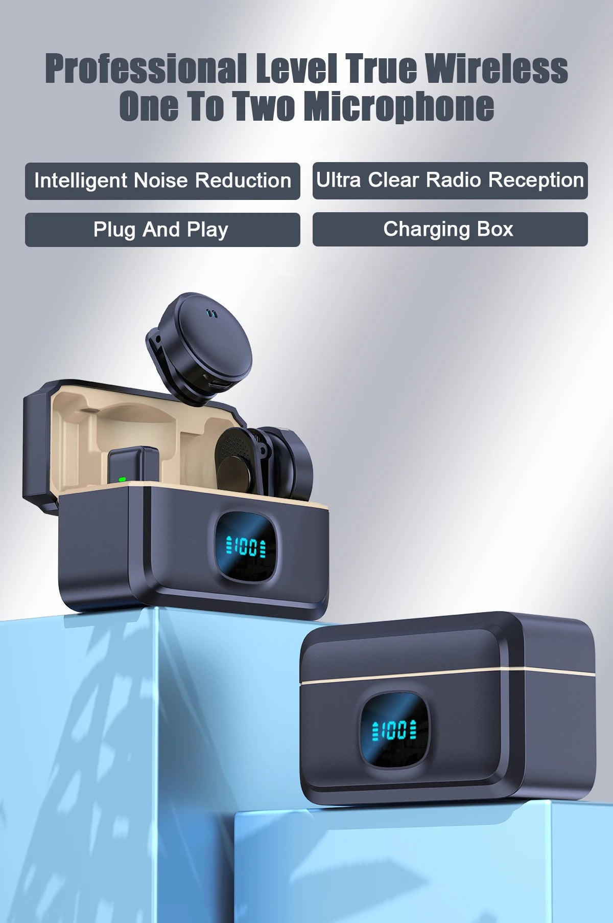 Lapel Lavalier Professional Dual Wireless Microphone