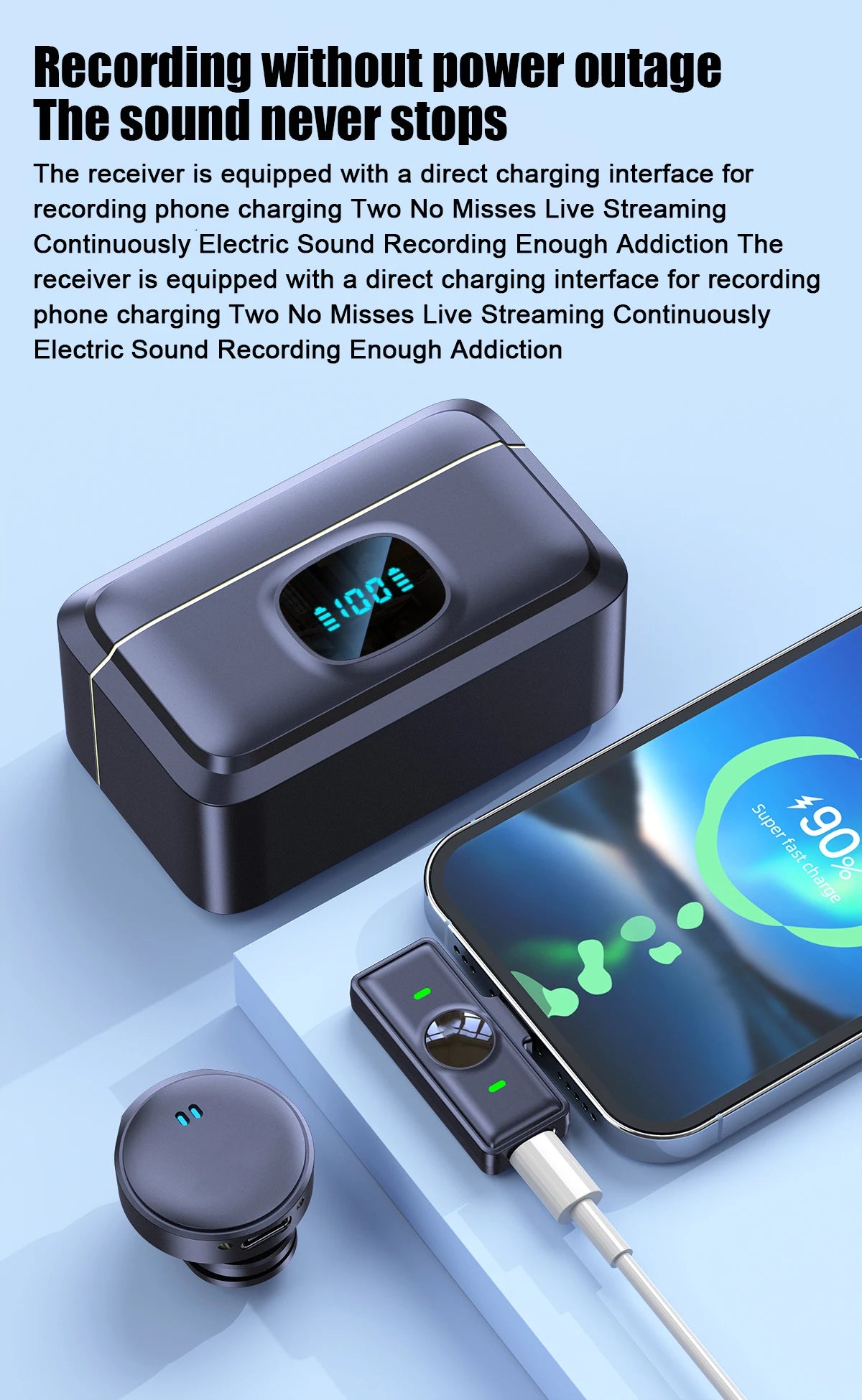 Lapel Lavalier Professional Dual Wireless Microphone