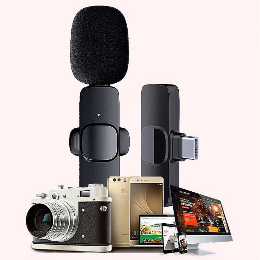 Bluetooth Lavalier Wireless Microphone Filming Pack