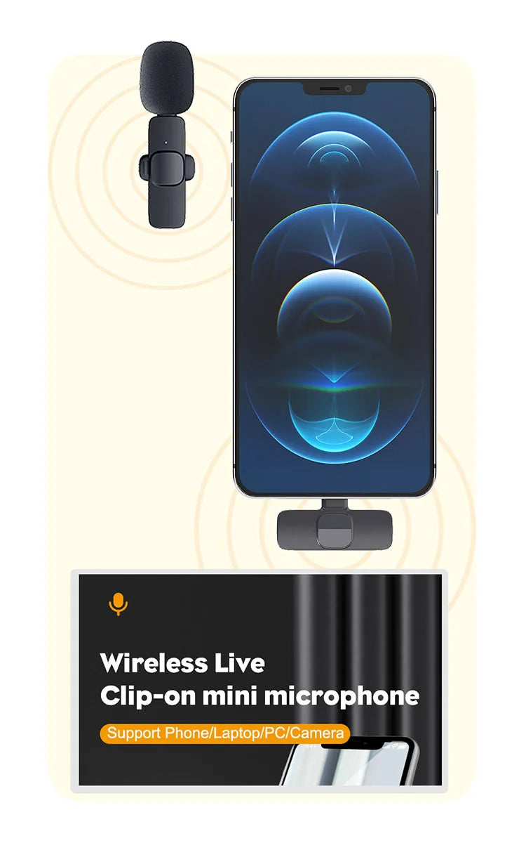 Bluetooth Lavalier Wireless Microphone Filming Pack