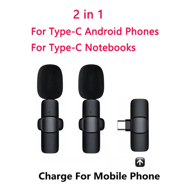Bluetooth Lavalier Wireless Microphone Filming Pack