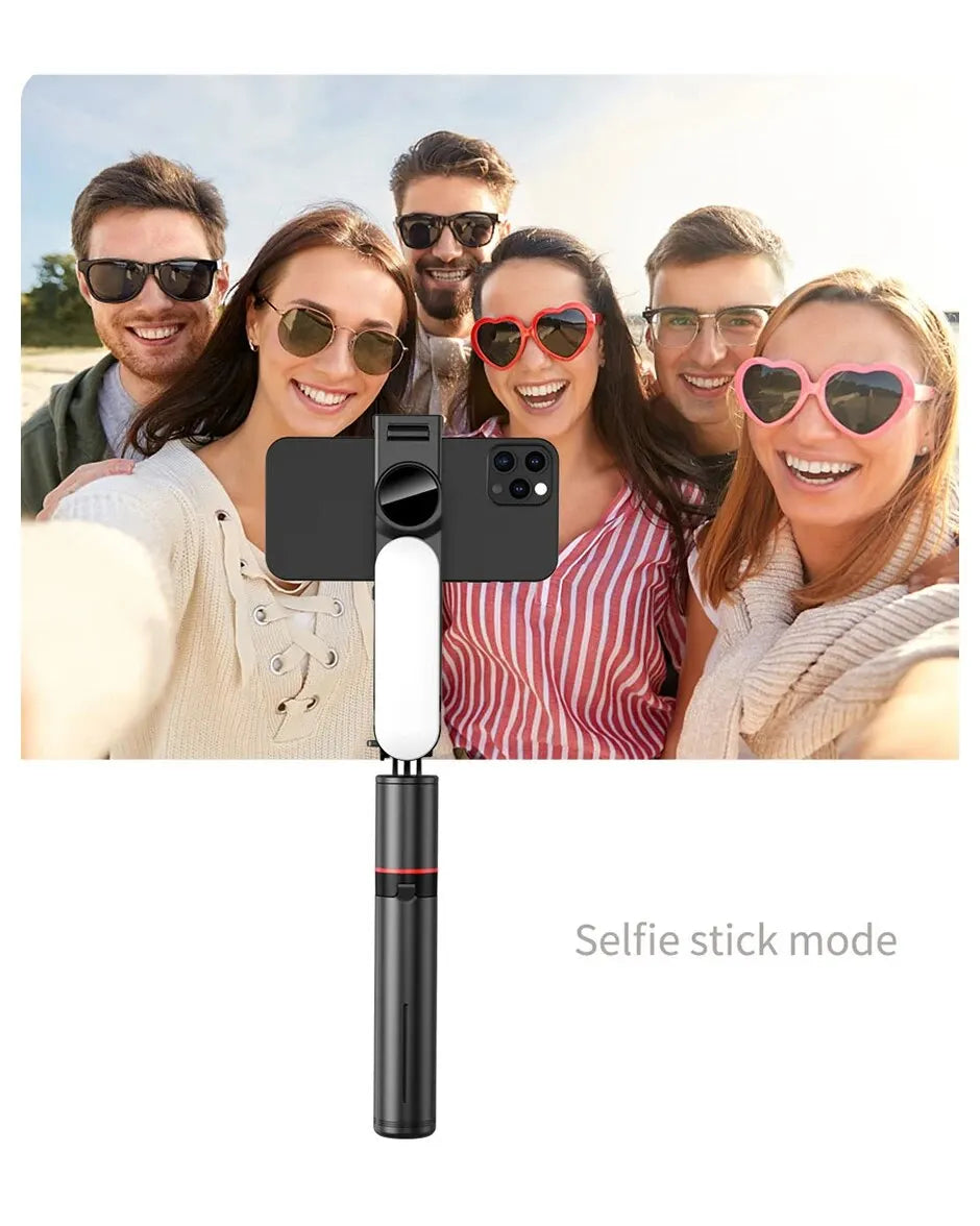 Portable Selfie Stick Phone Tripod with LED