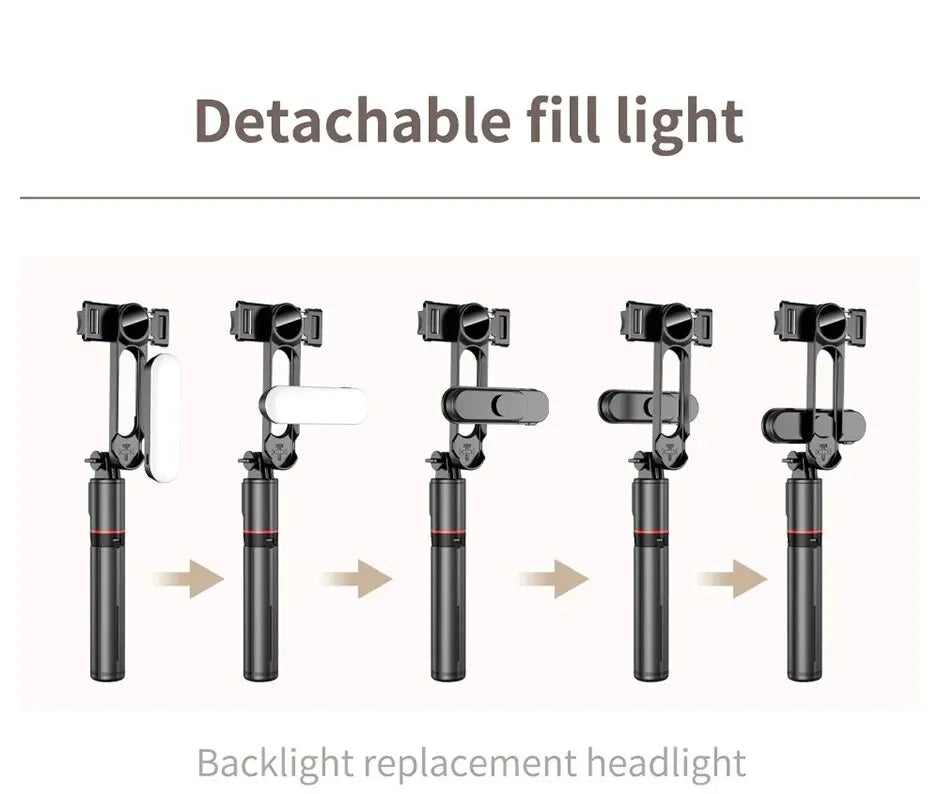 Portable Selfie Stick Phone Tripod with LED