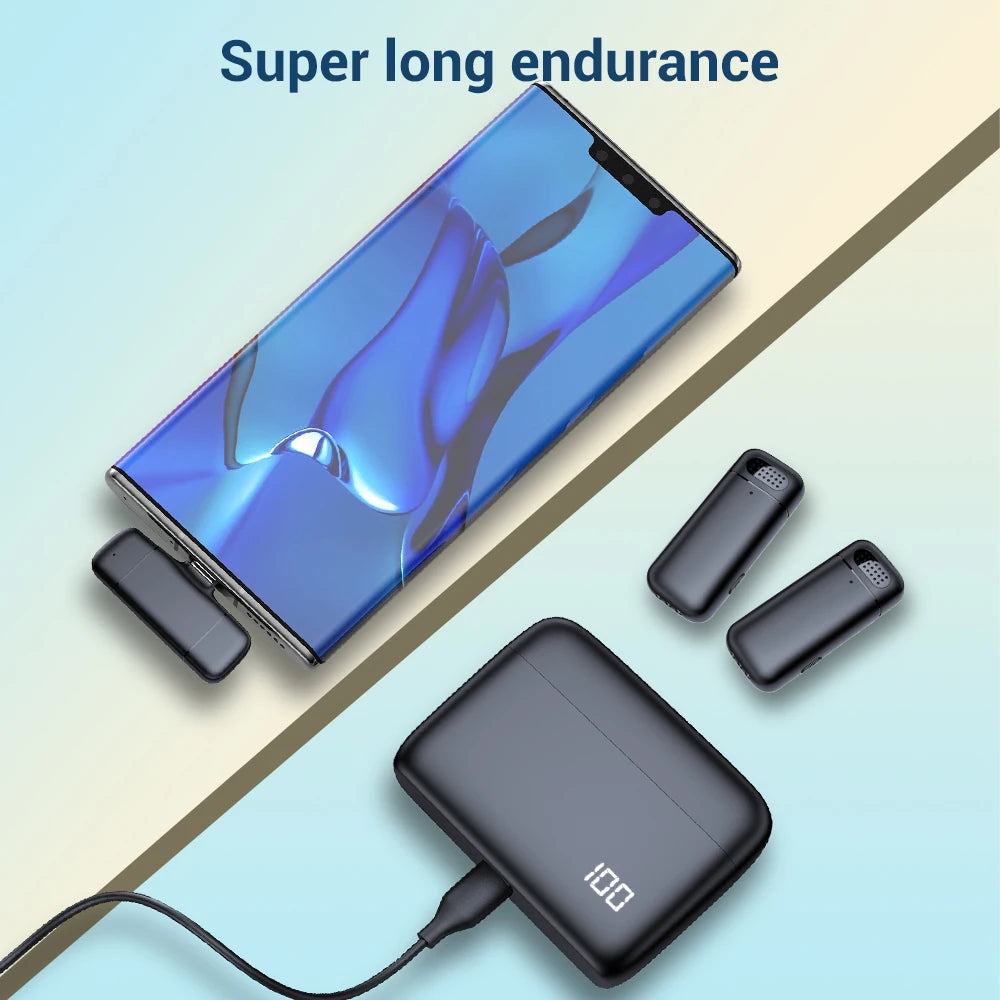 Dual Lapel Lavalier Professional Wireless Microphone