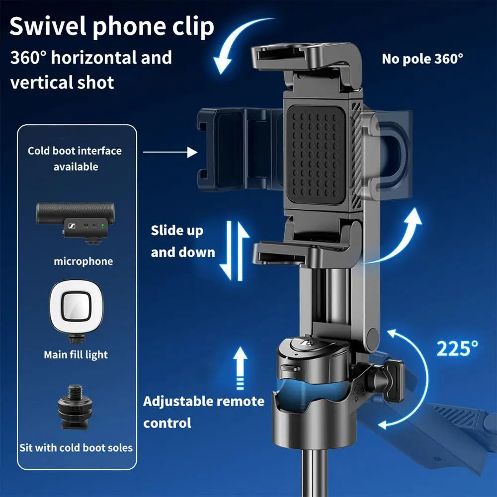 Portable Compact Phone Tripod Selfie Pocket Tripod 360 Degree Rotation