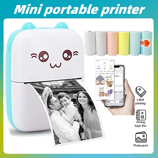 Portable Mini Printer - with printing paper
