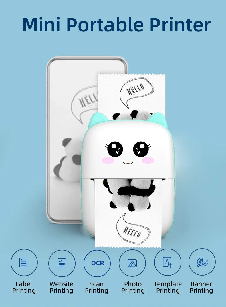 Portable Mini Printer - with printing paper