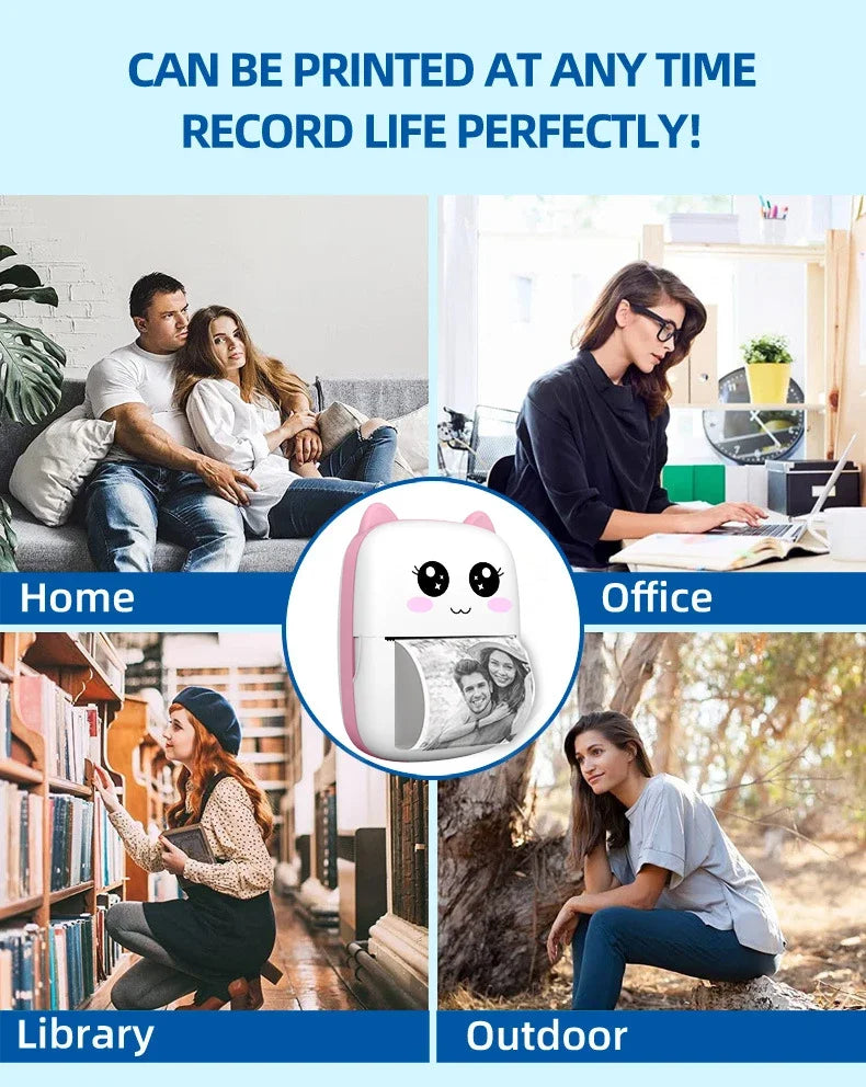 Portable Mini Printer - with printing paper